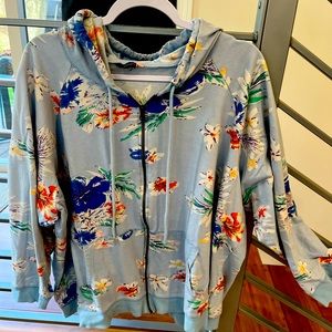 Modcloth 2x hoodie with tropical print